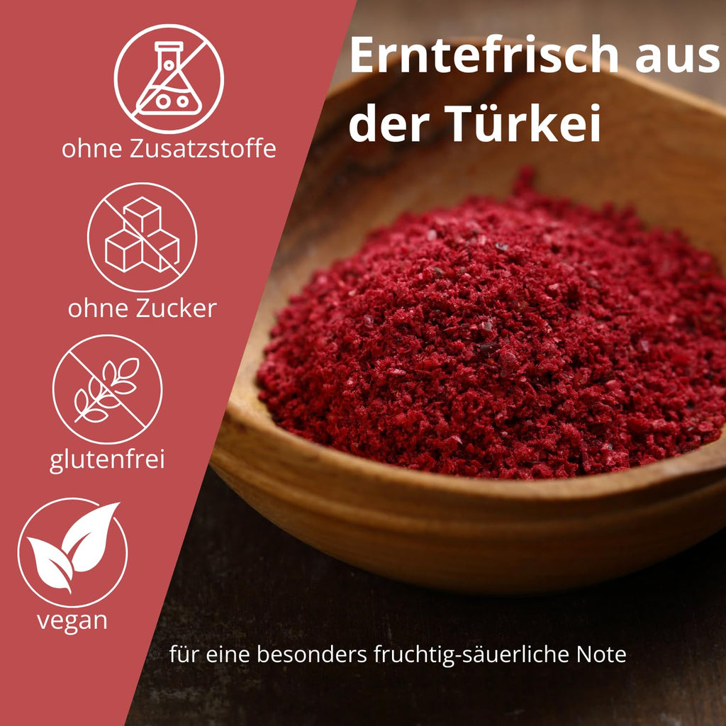He-Ju Sumach Gewürz Zubereitung 250 g gemahlene Essigbaumfrucht