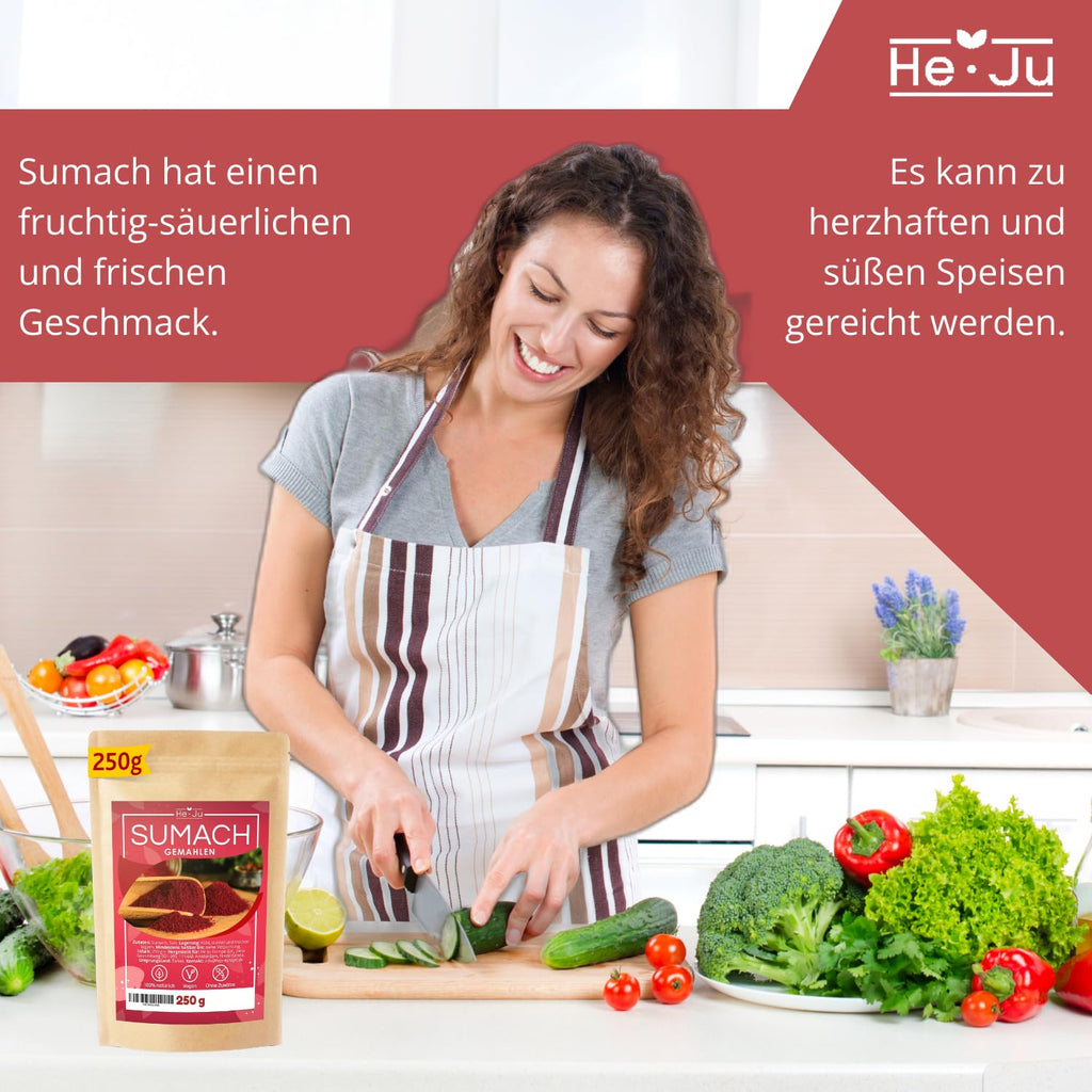He-Ju Sumach Gewürz Zubereitung 250 g gemahlene Essigbaumfrucht