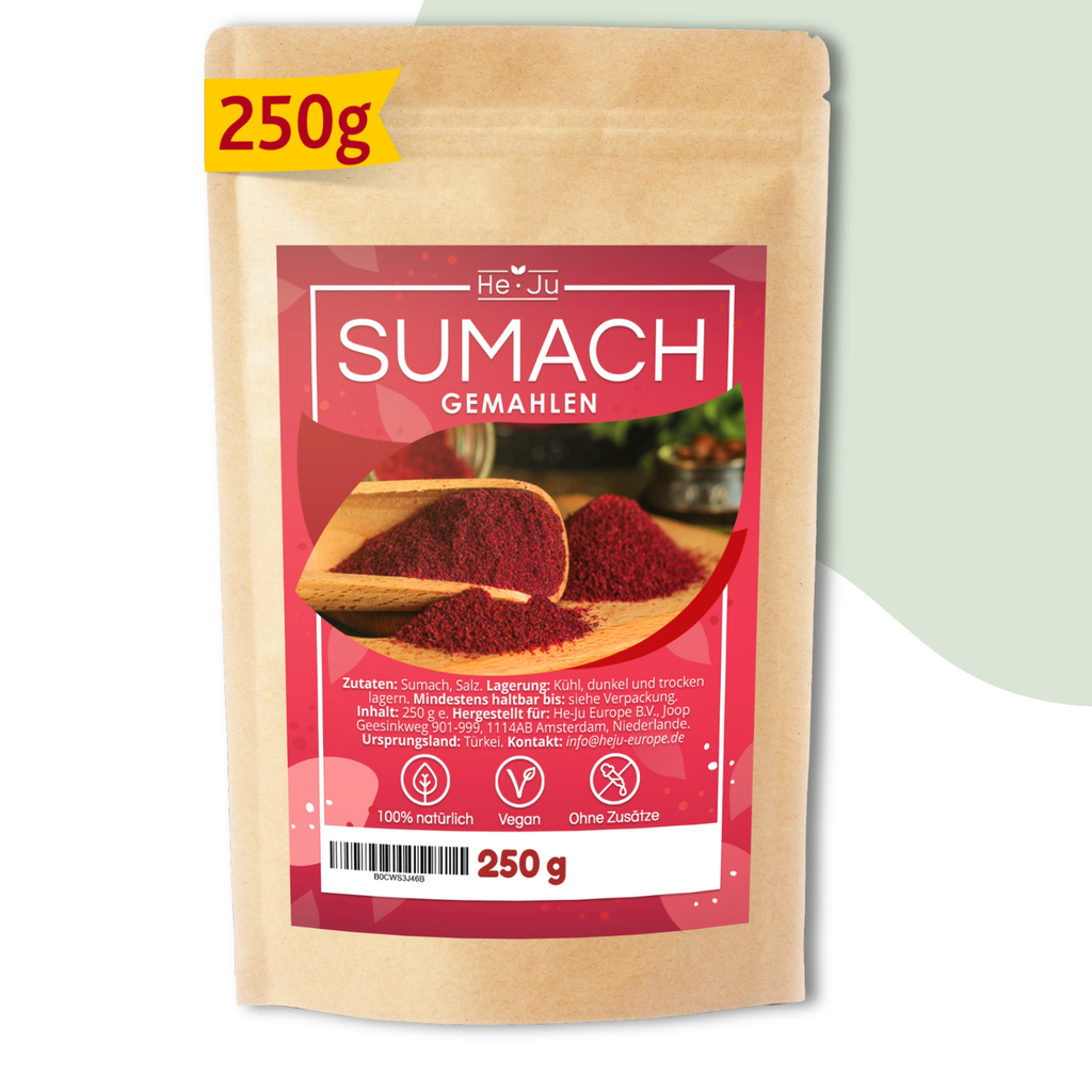 He-Ju Sumach Gewürz Zubereitung 250 g gemahlene Essigbaumfrucht