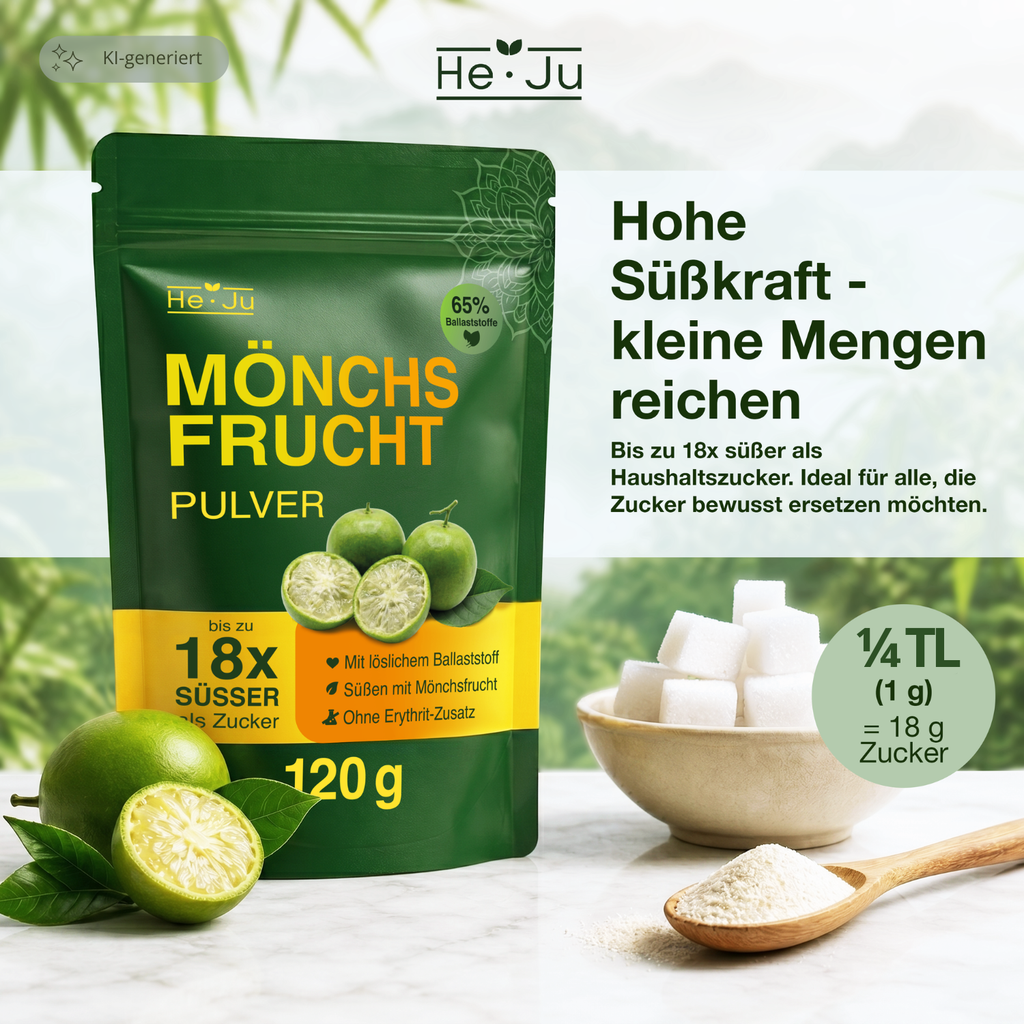 He-Ju Mönchsfrucht Pulver 120g,
