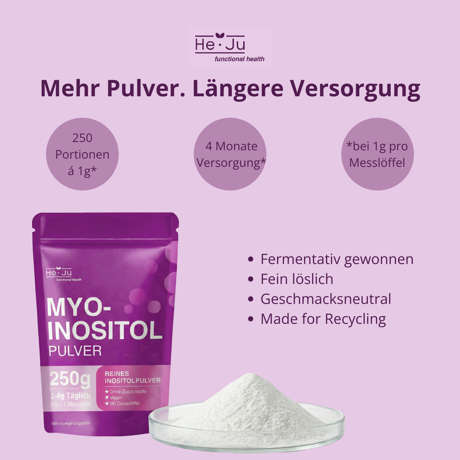 He-Ju Myo-Inositol Pulver 250 g
