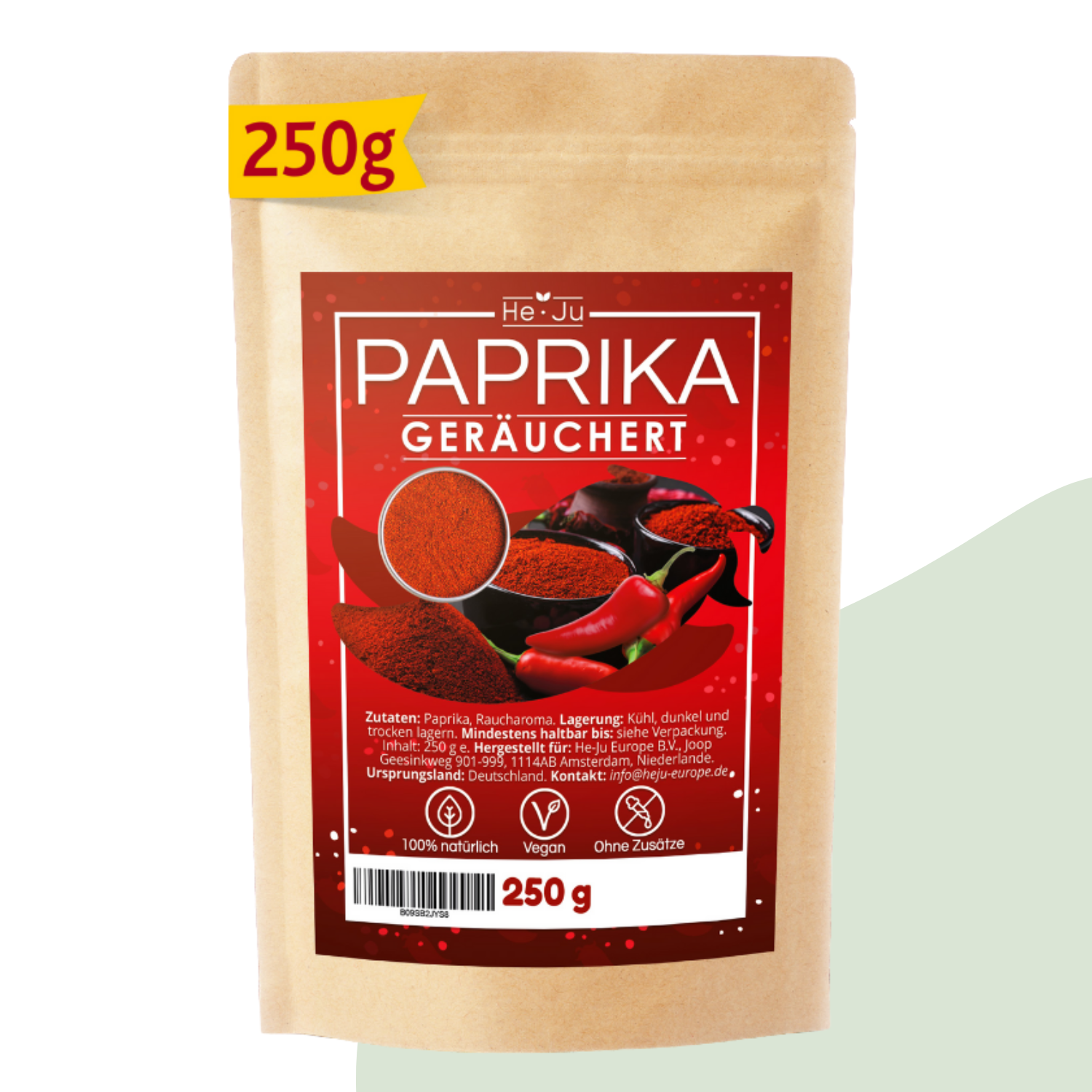 He-Ju Geräuchertes Paprikapulver (smoked) süß, 250 g