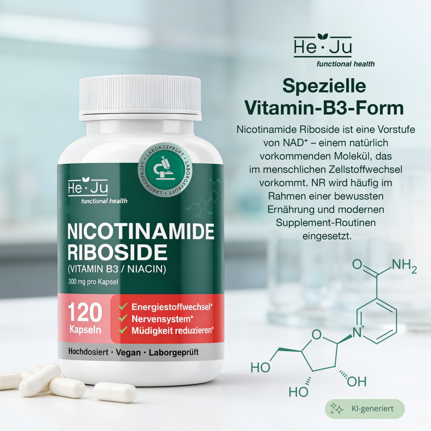 He-Ju Nicotinamide Riboside Chloride 300 mg 120 NR Kapseln