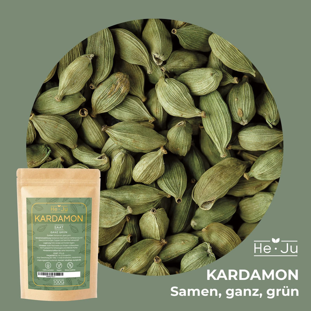 He-Ju Kardamom Ganz Grün 100g