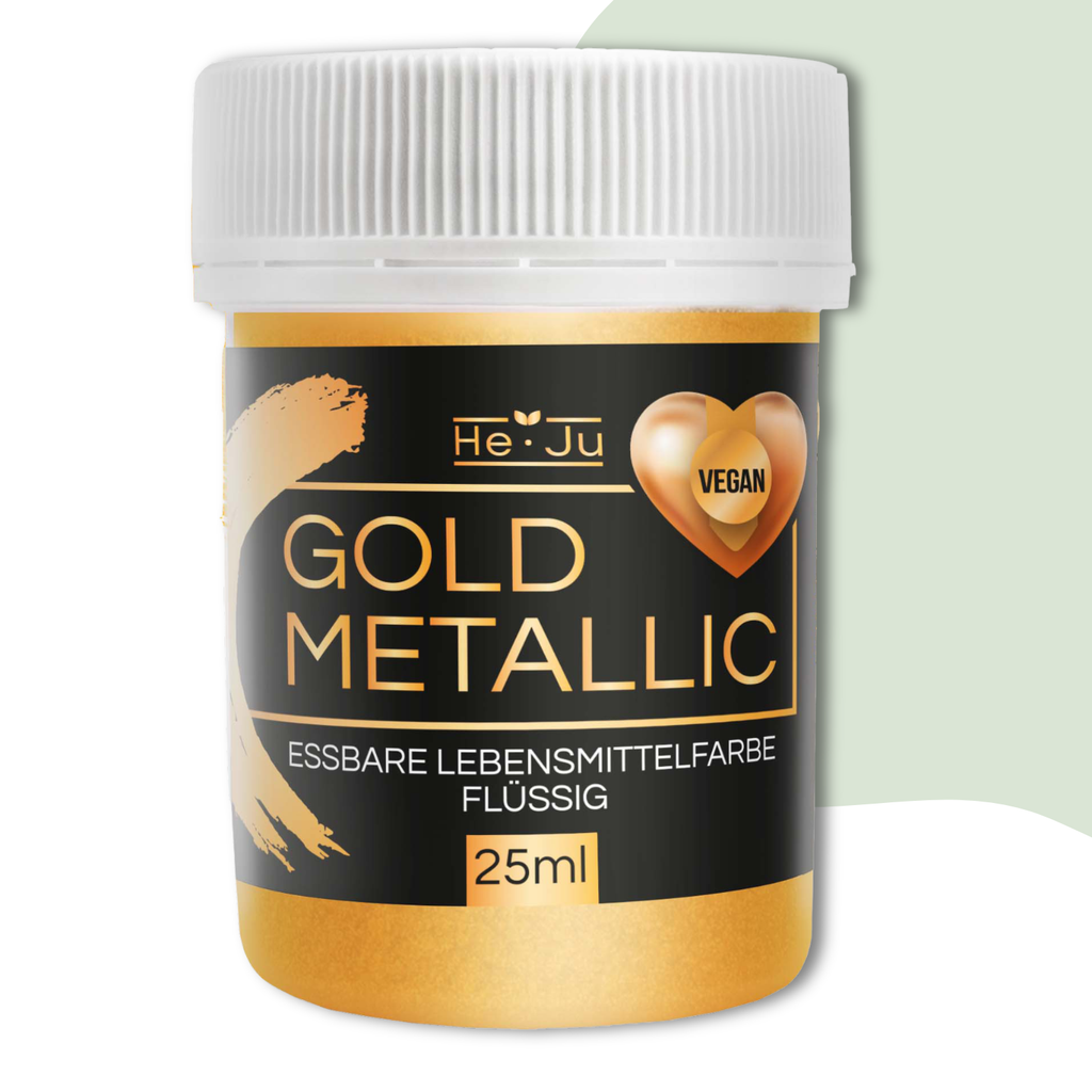 He-Ju Lebensmittelfarbe metallic gold flüssig 25ml