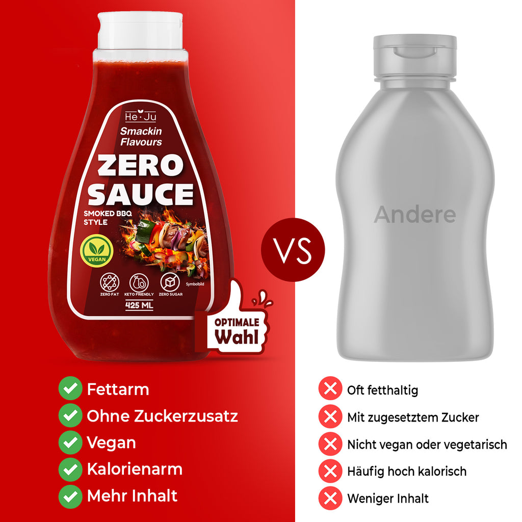 He-Ju Zero Sauce Smoked BBQ 1x 425ml Light Sauce