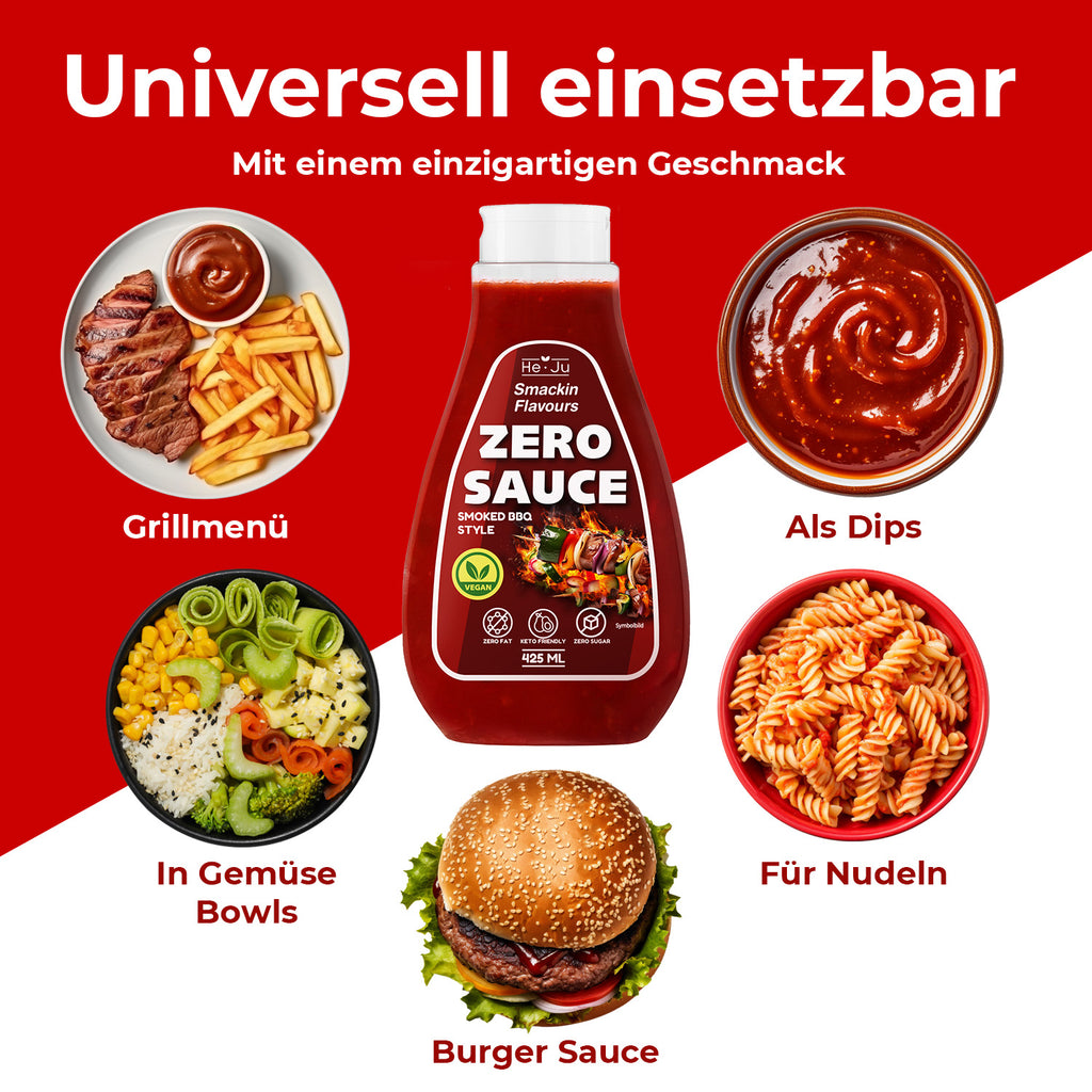 He-Ju Zero Sauce Smoked BBQ 1x 425ml Light Sauce