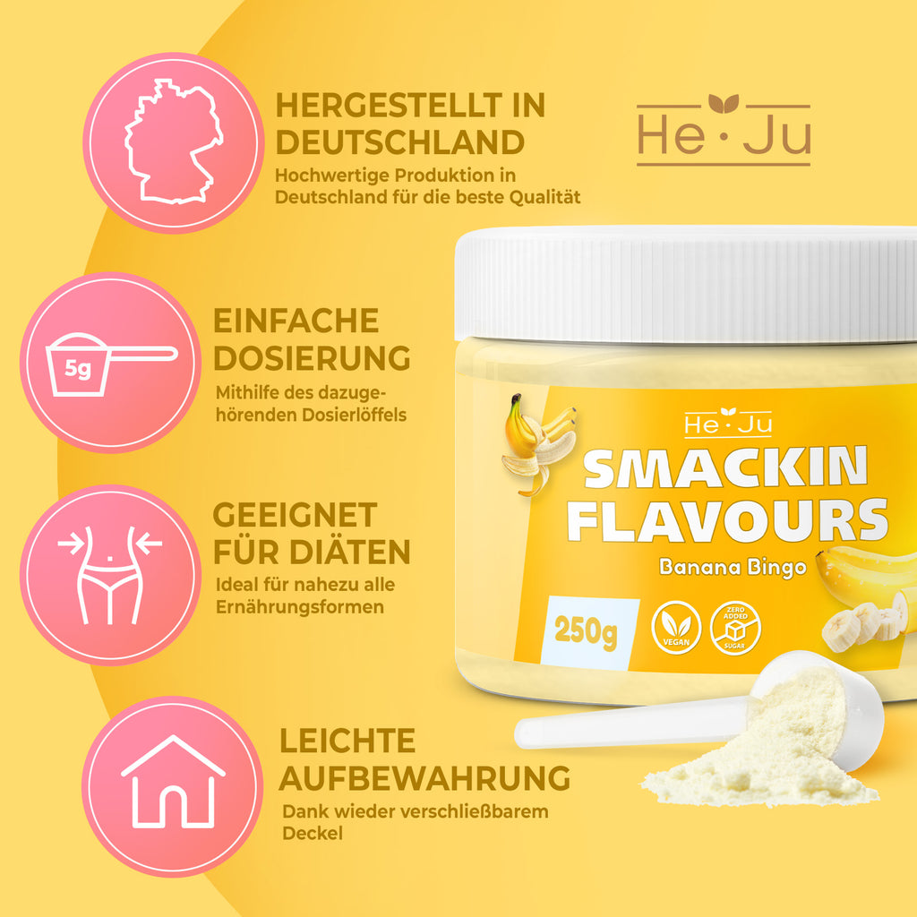 He-Ju Flavour Pulver Banane 250g vegan