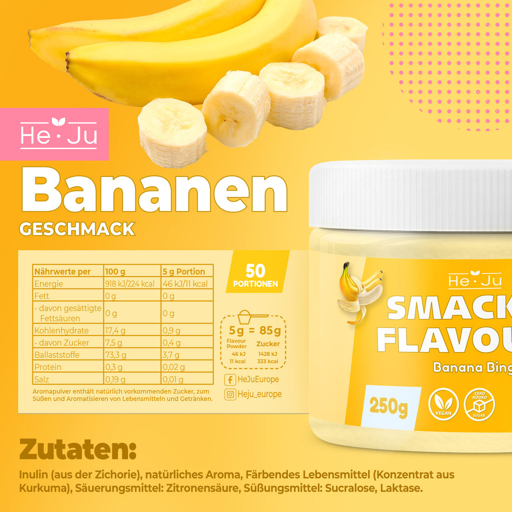 He-Ju Flavour Pulver Banane 250g vegan