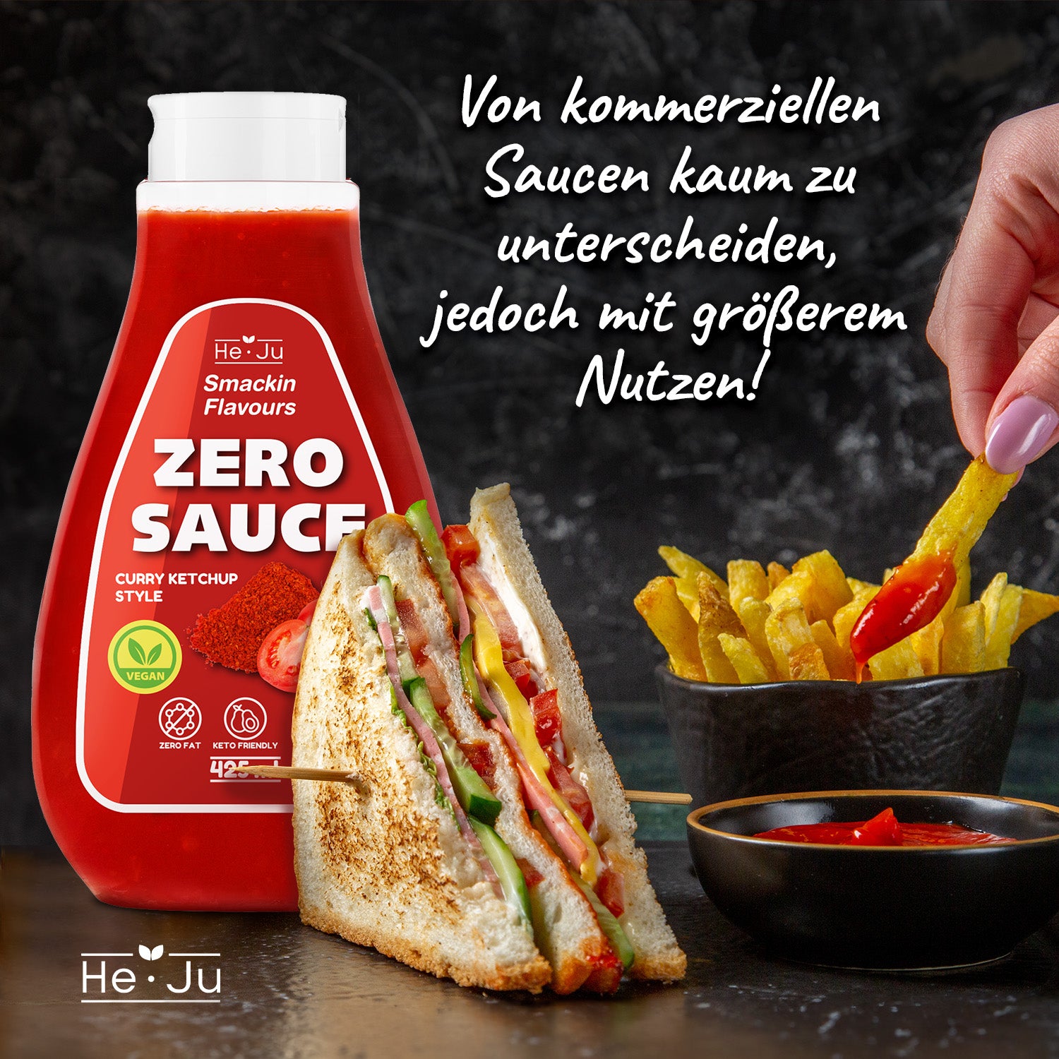 He-Ju Zero Sauce Curry Ketchup, 1x 425ml Light Sauce