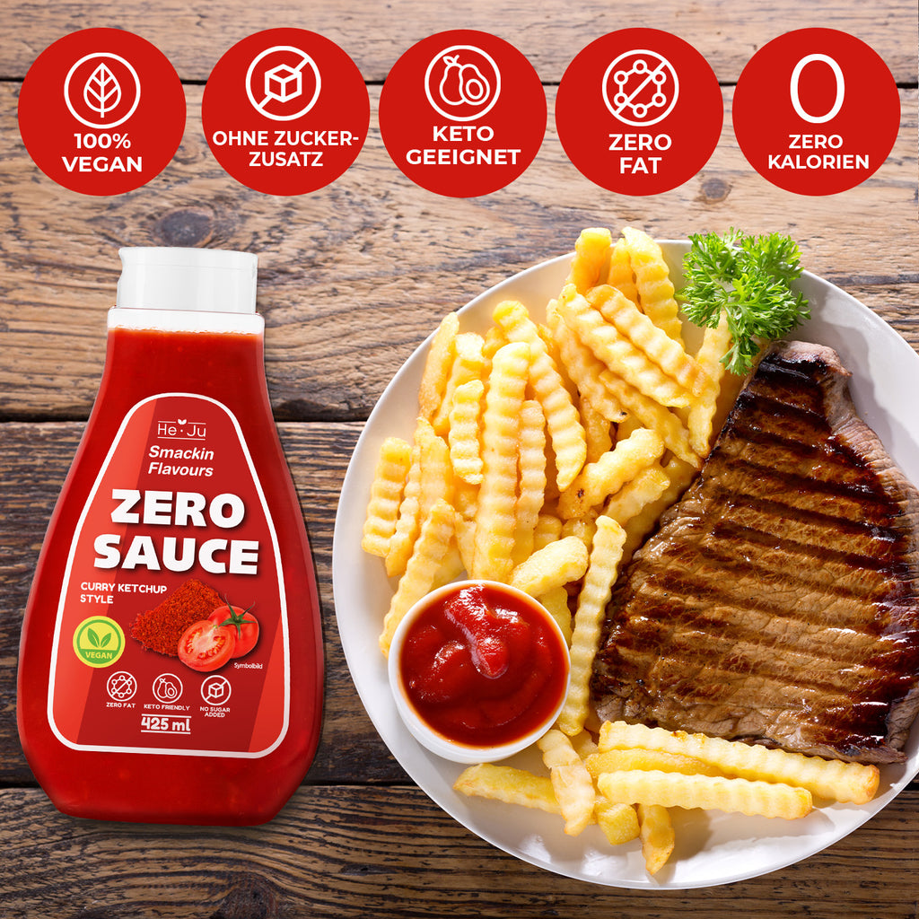 He-Ju Zero Sauce Curry Ketchup, 1x 425ml Light Sauce