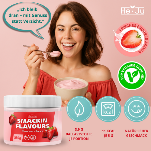 He-Ju Flavour Pulver Erdbeere 250g vegan