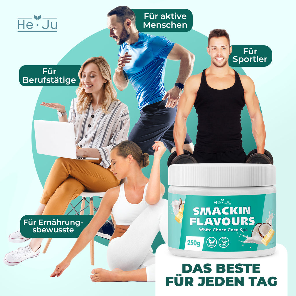 He-Ju Flavour Pulver weiße Schokolade Kokos 250g vegan