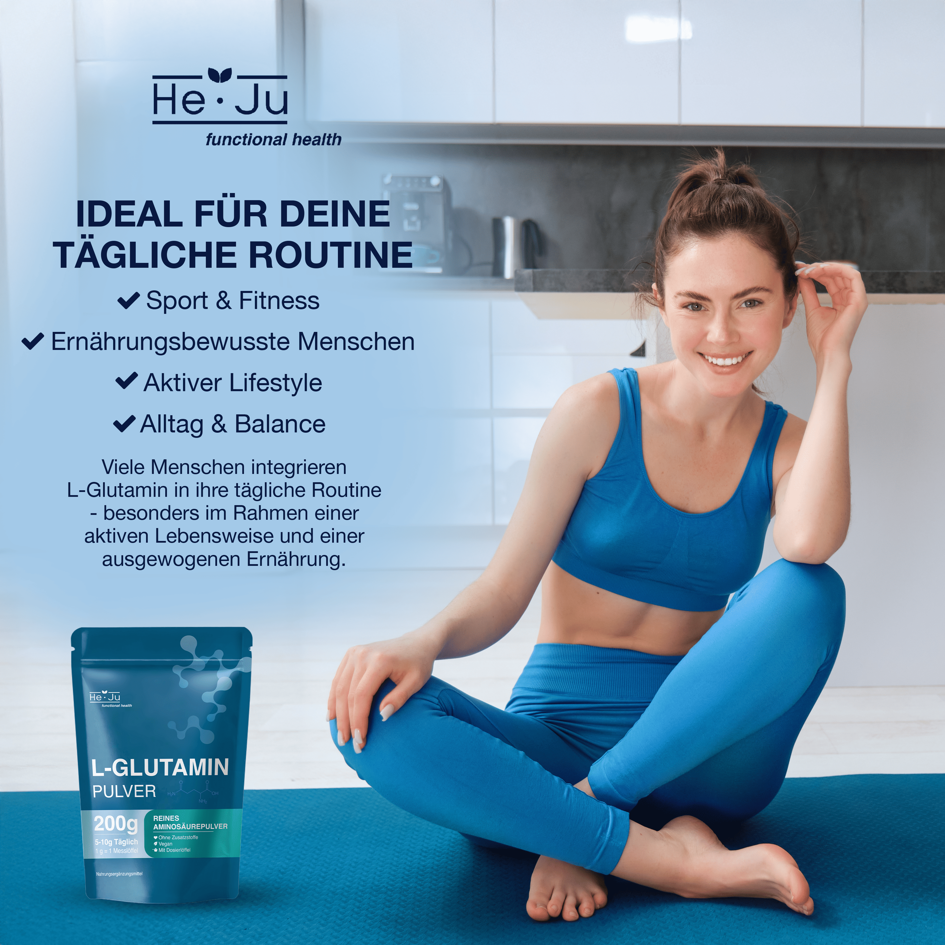 He-Ju L-Glutamin Pulver 200g