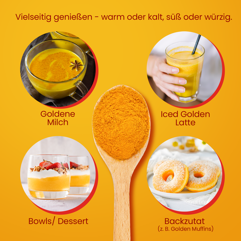 He-Ju Bio Goldene Milch Immungold 300g (60 Portionen), Mit Vitamin C aus Acerola & Hagebutte