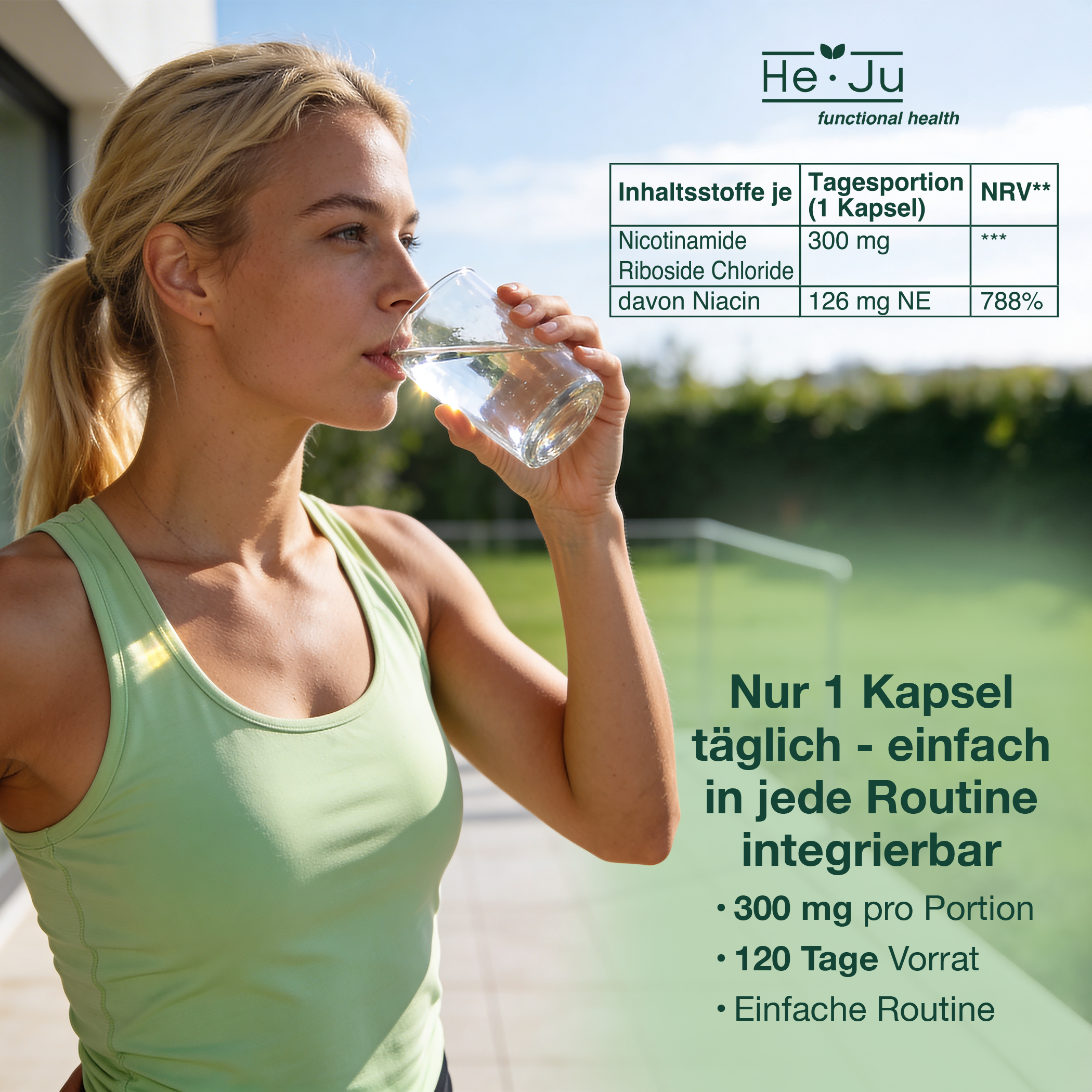 He-Ju Nicotinamide Riboside Chloride 300 mg 120 NR Kapseln