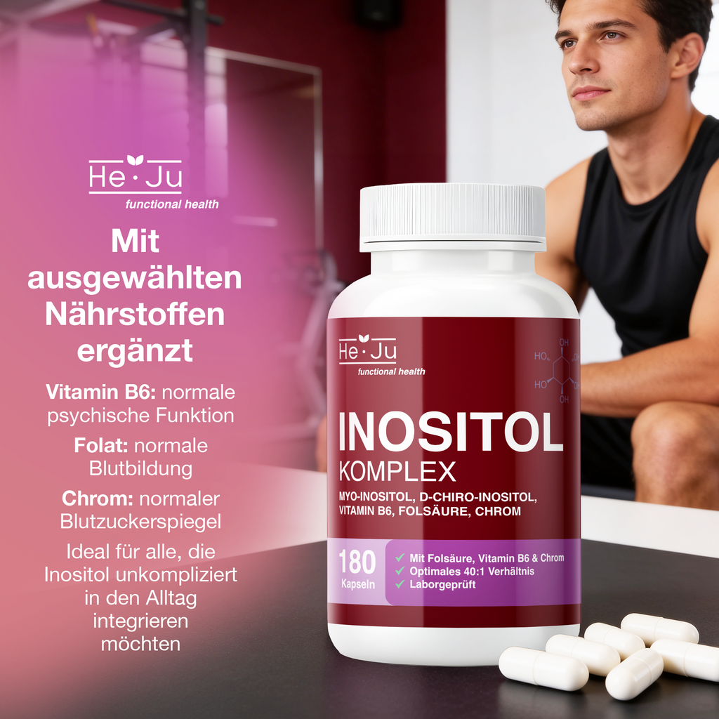 He-Ju Inositol Komplex 180 vegane Kapseln, Myo & D-Chiro Inositol 40:1