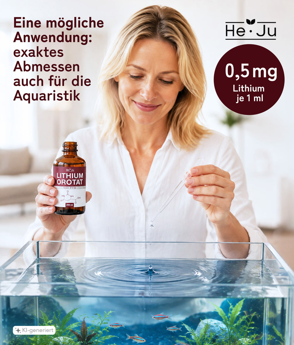 He-Ju Lithium Orotat 250ml Laborchemikalie 550ppm mit Pipette