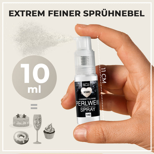 He-Ju Essbares Glitzer Spray Weiß 10g