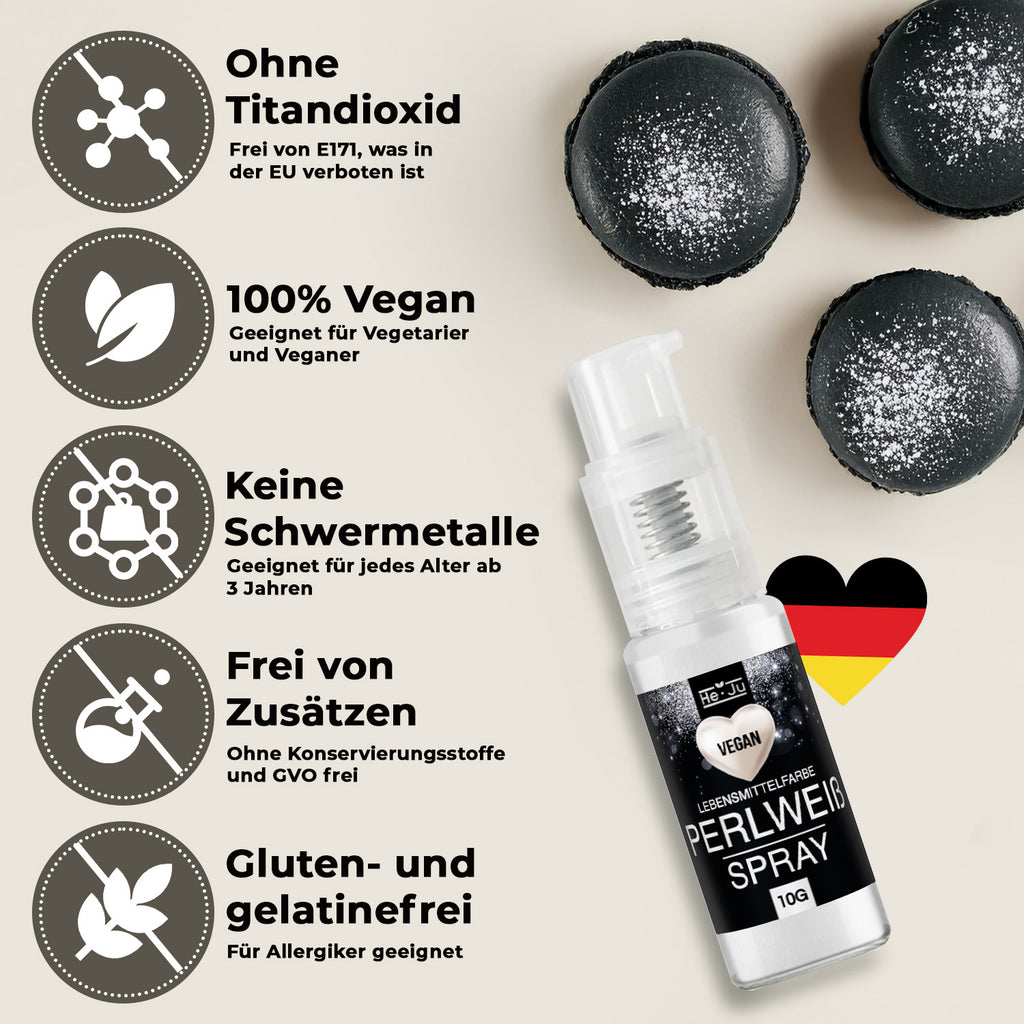 He-Ju Essbares Glitzer Spray Weiß 10g