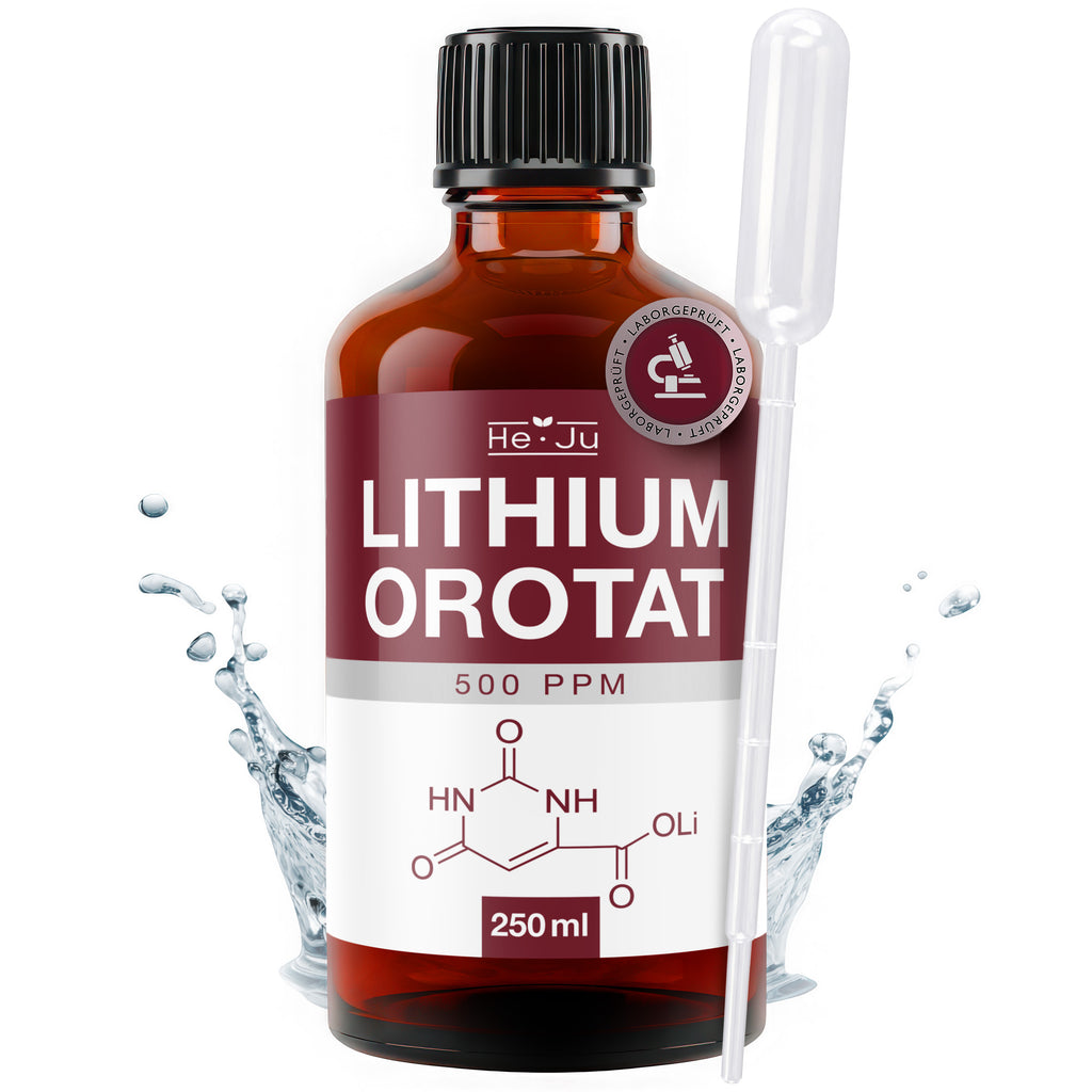 He-Ju Lithium Orotat 250ml Laborchemikalie 550ppm mit Pipette