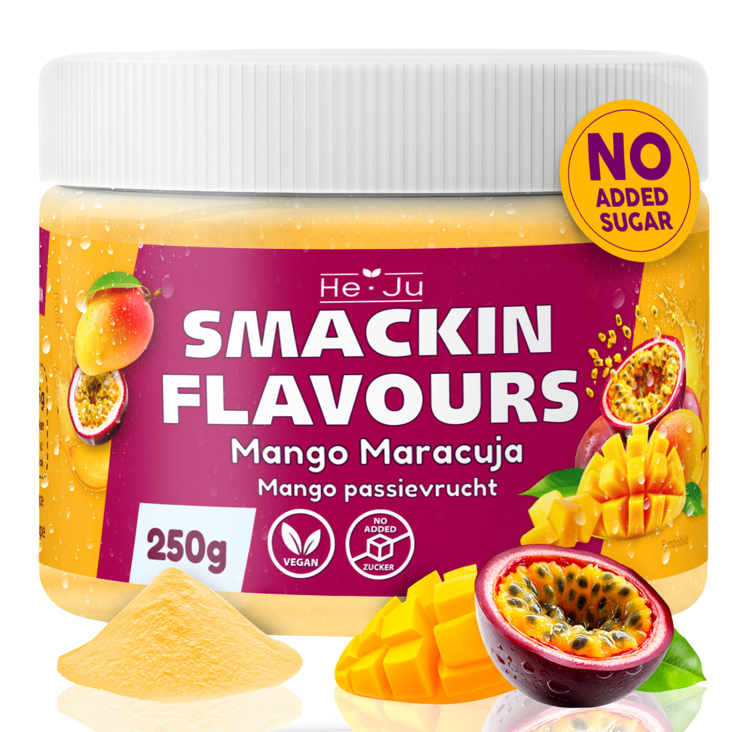 He-Ju Flavour Pulver Mango Maracuja 250g vegan