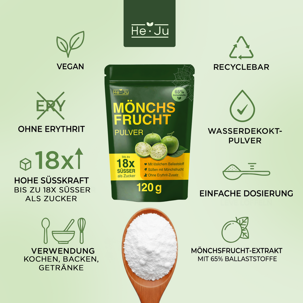 He-Ju Mönchsfrucht Pulver 120g,