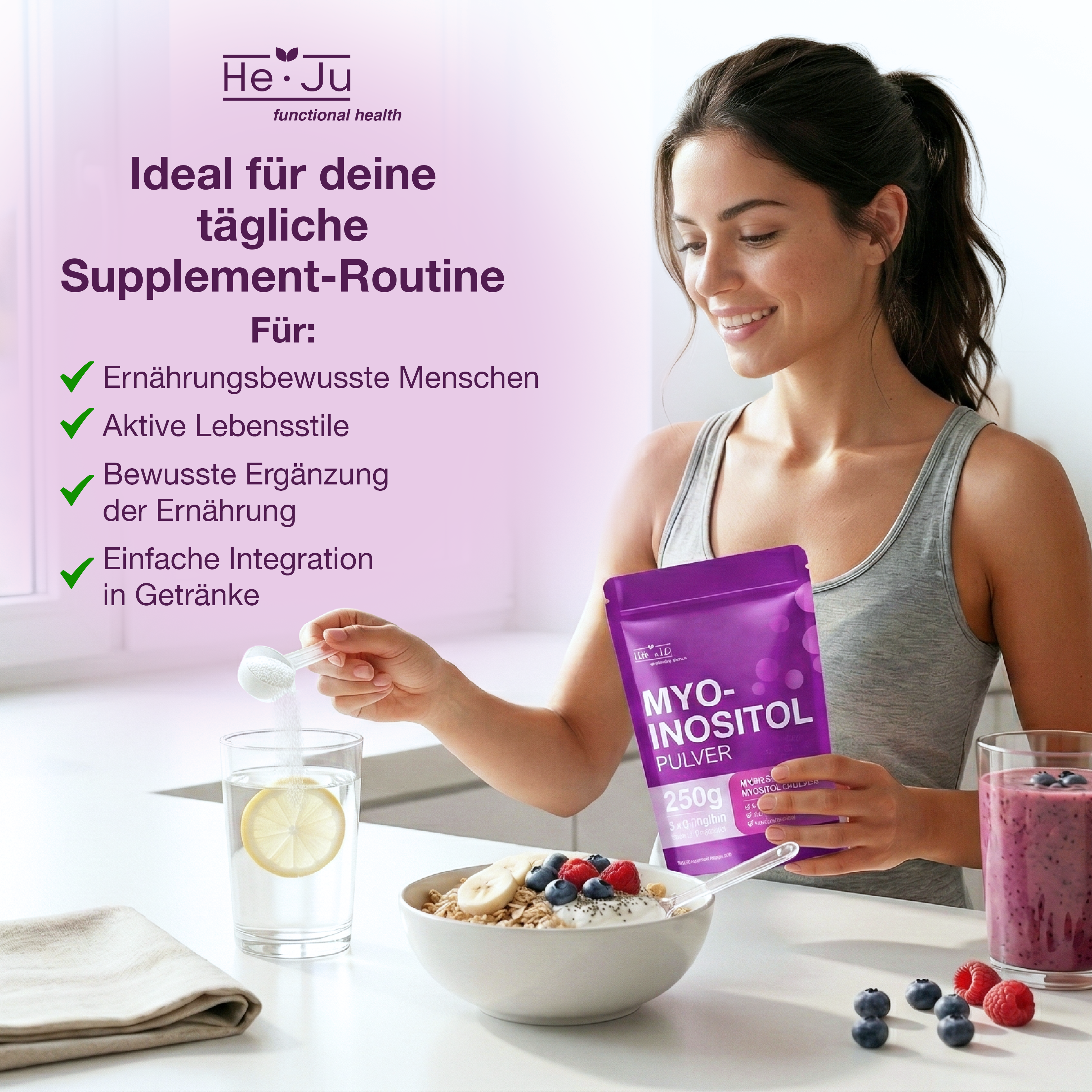 He-Ju Myo-Inositol Pulver 250 g