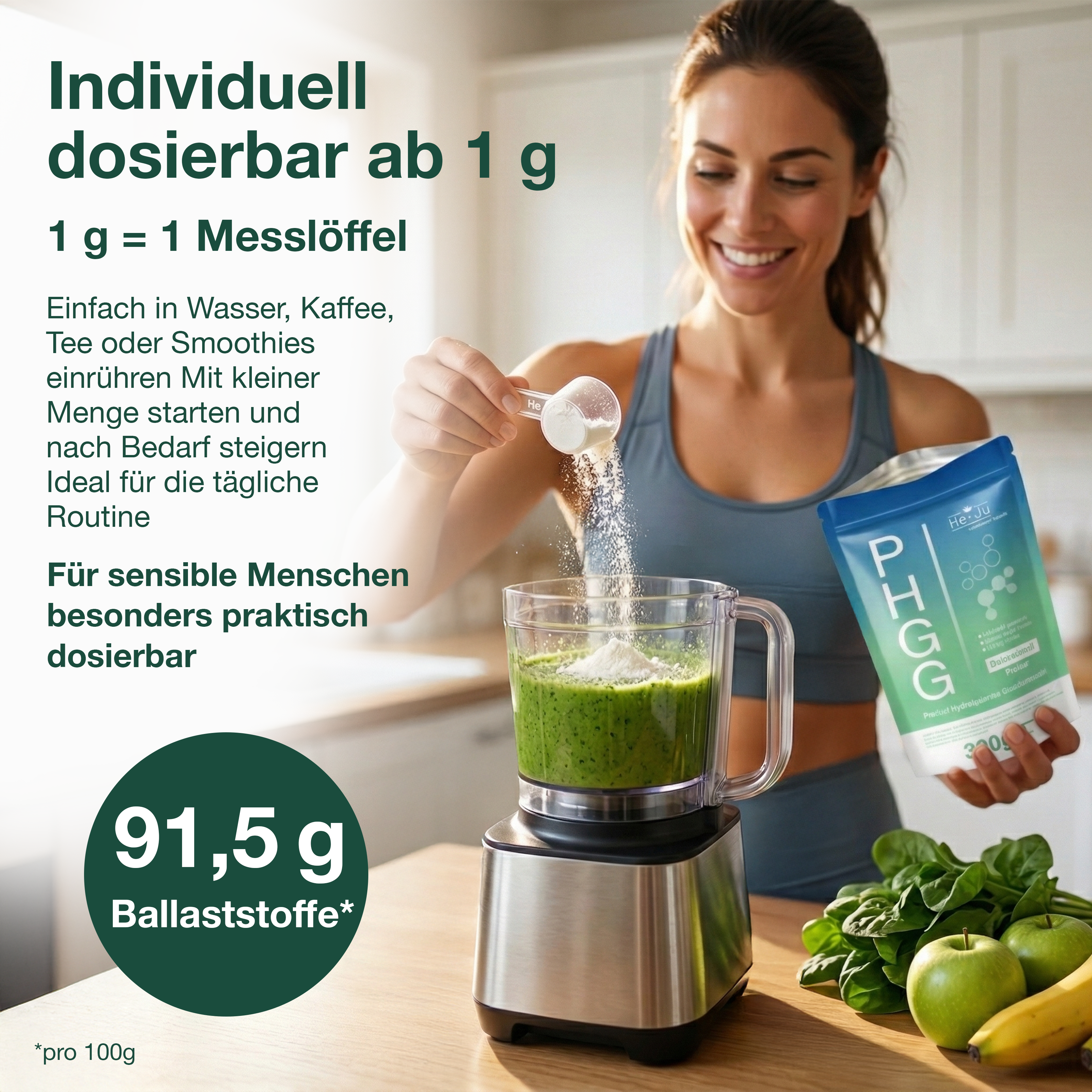 He-Ju PHGG Ballaststoff Pulver (Fibalance®) 300 g