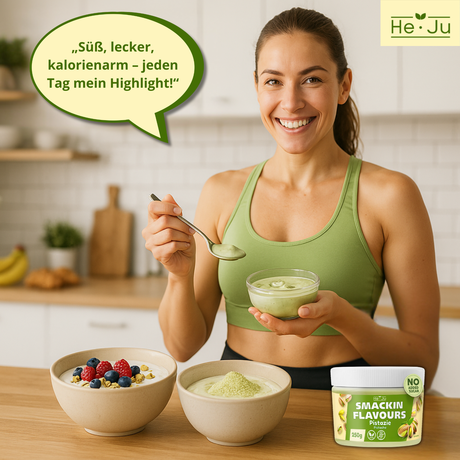 He-Ju Flavour Pulver Pistazie 250g vegan