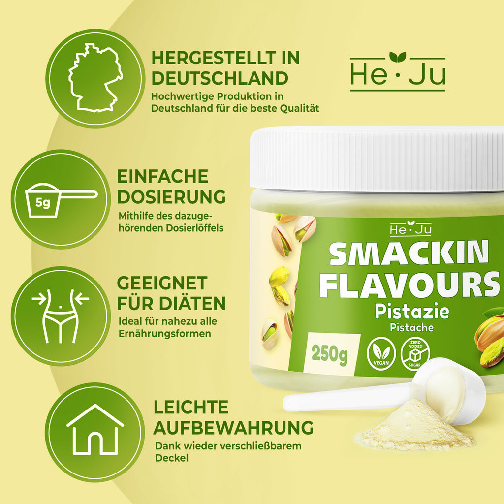 He-Ju Flavour Pulver Pistazie 250g vegan