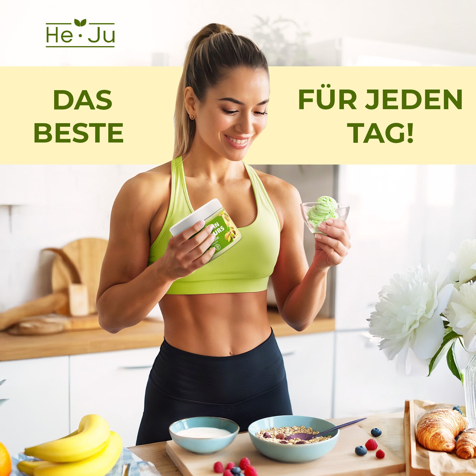 He-Ju Flavour Pulver Pistazie 250g vegan