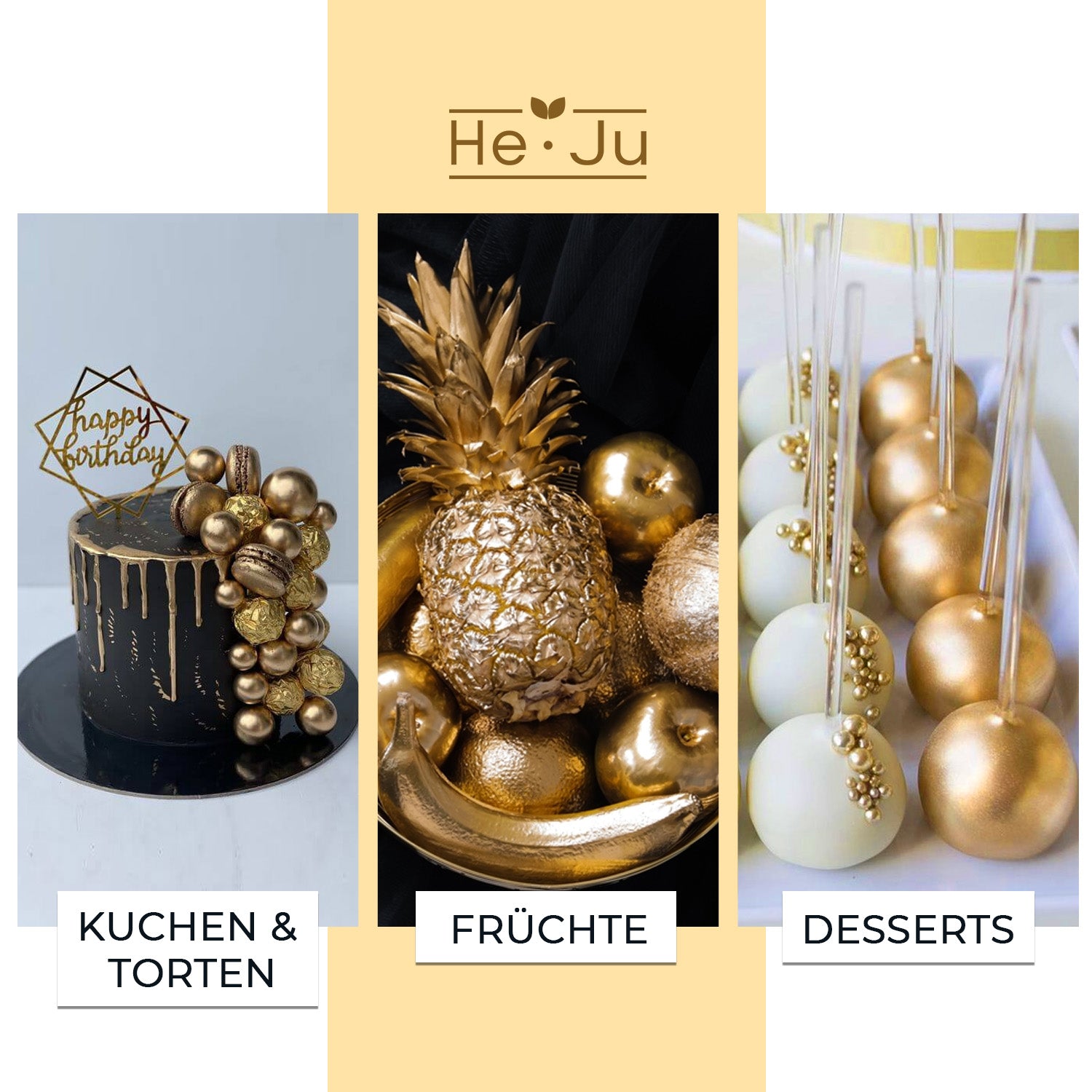 He-Ju Lebensmittelfarbe Gold Spray 10