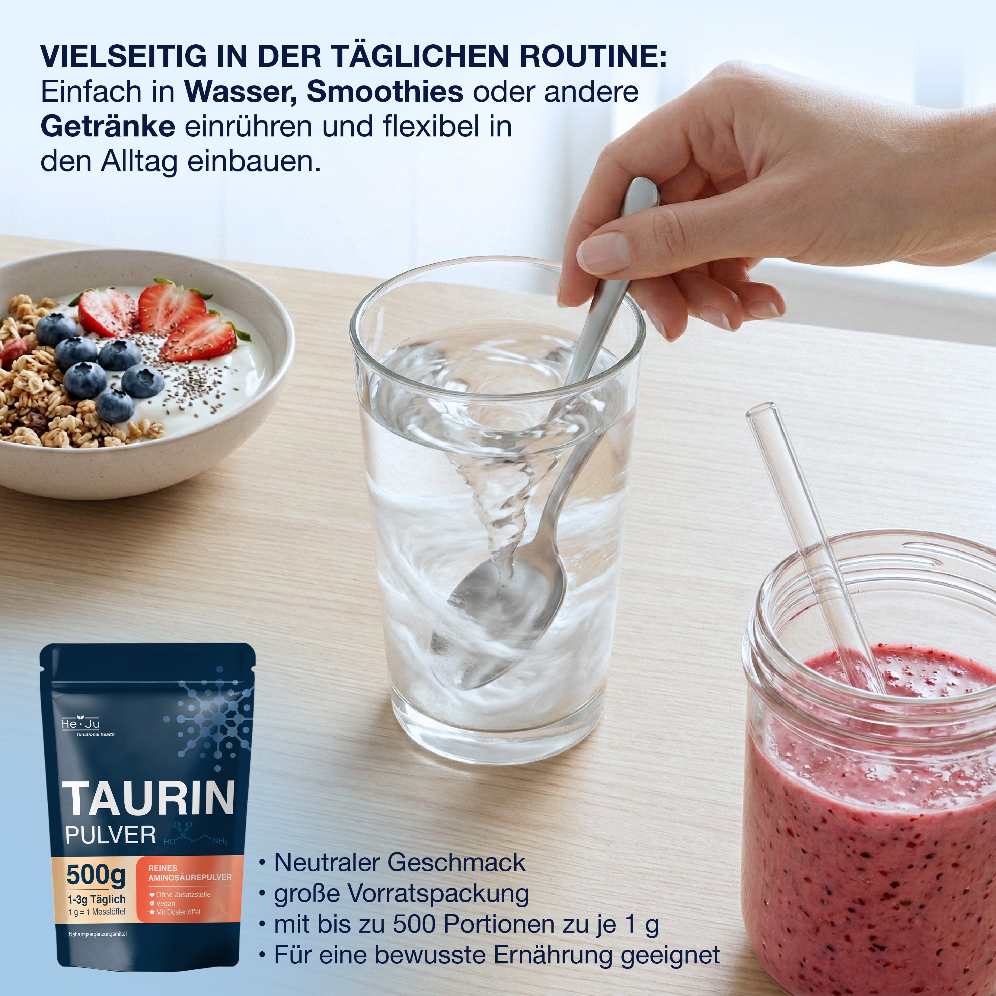 He-Ju Taurin Pulver 500 g