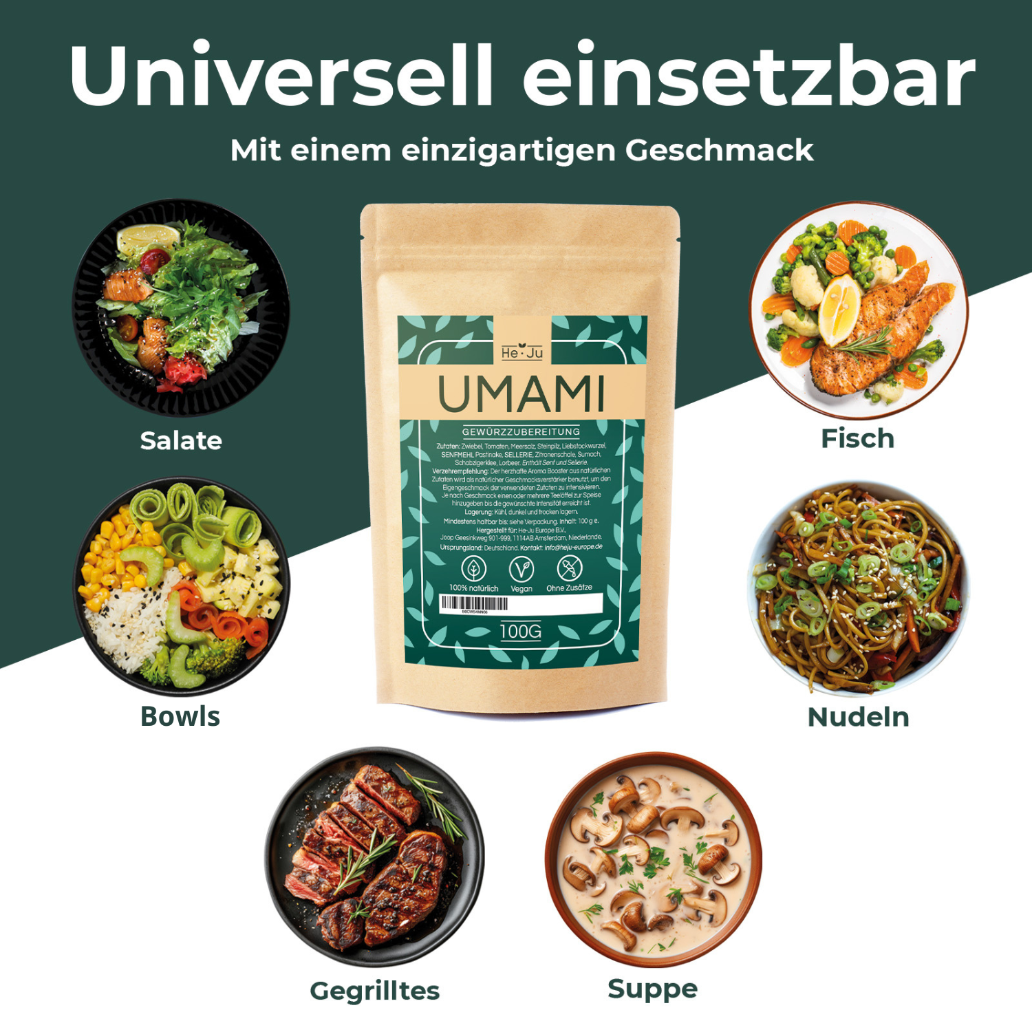 He-Ju Umami Gewürzmischung 100g, vegan