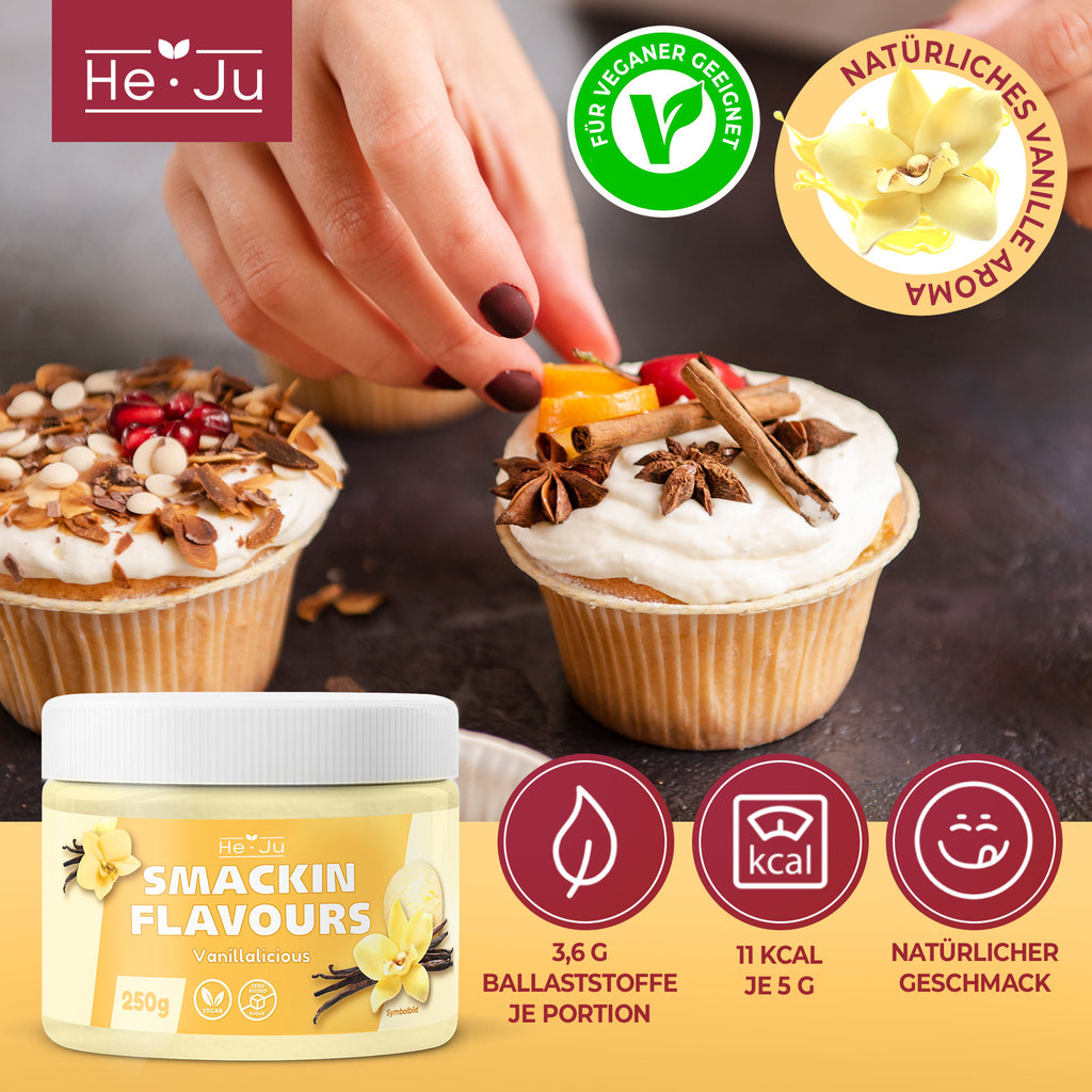 He-Ju Flavour Pulver Vanille 250g, vegan