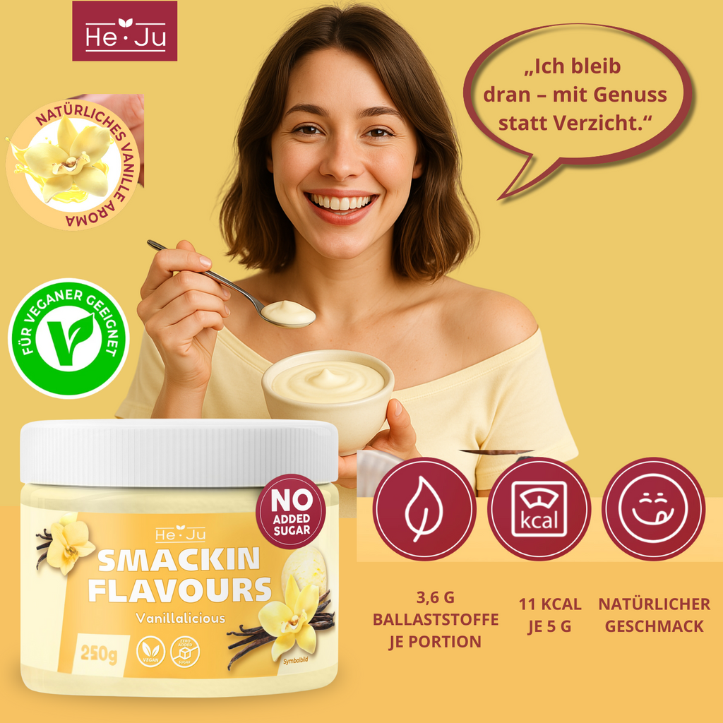 He-Ju Flavour Pulver Vanille 250g, vegan