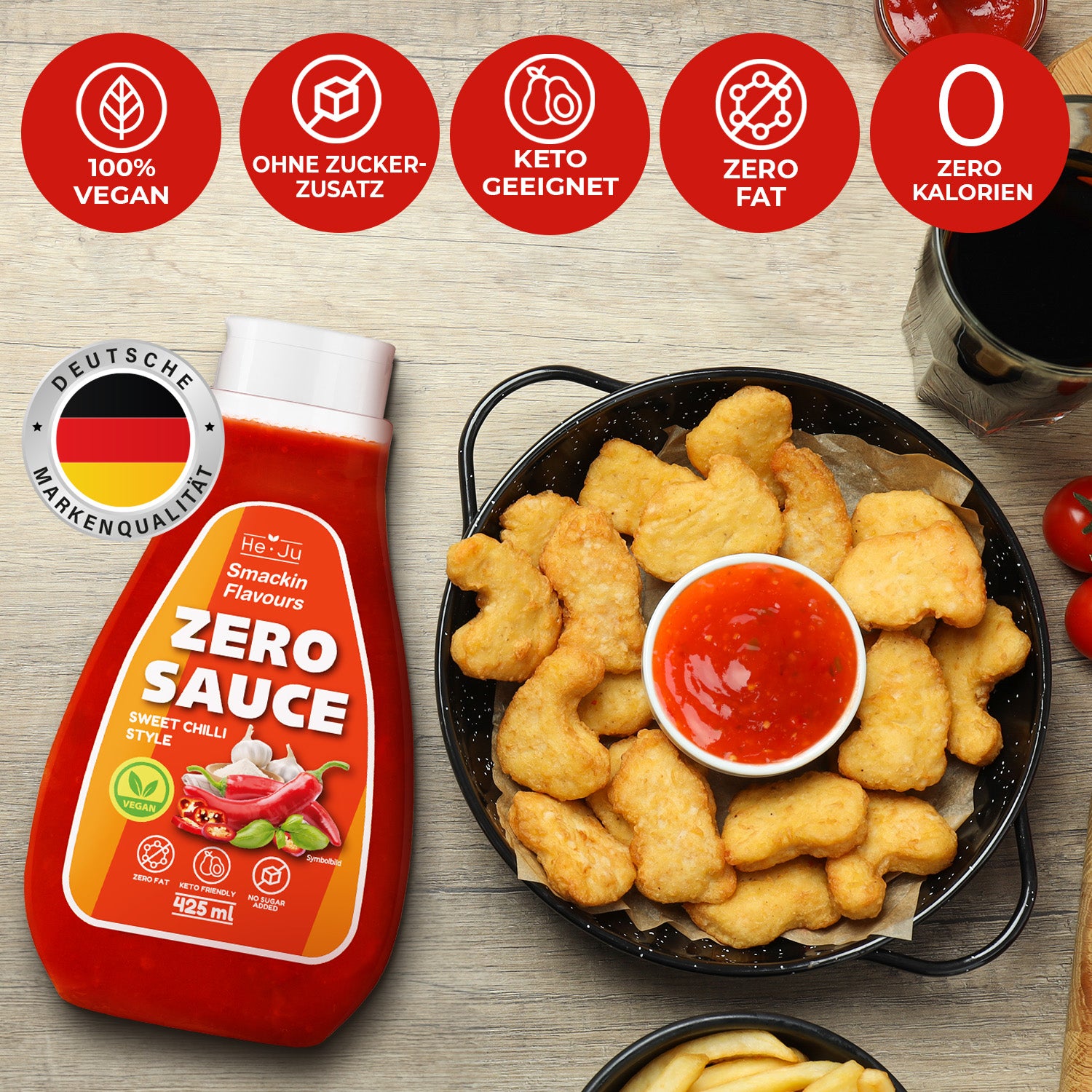 He-Ju Zero Sauce Sweet Chili 1x 425ml Light Sauce