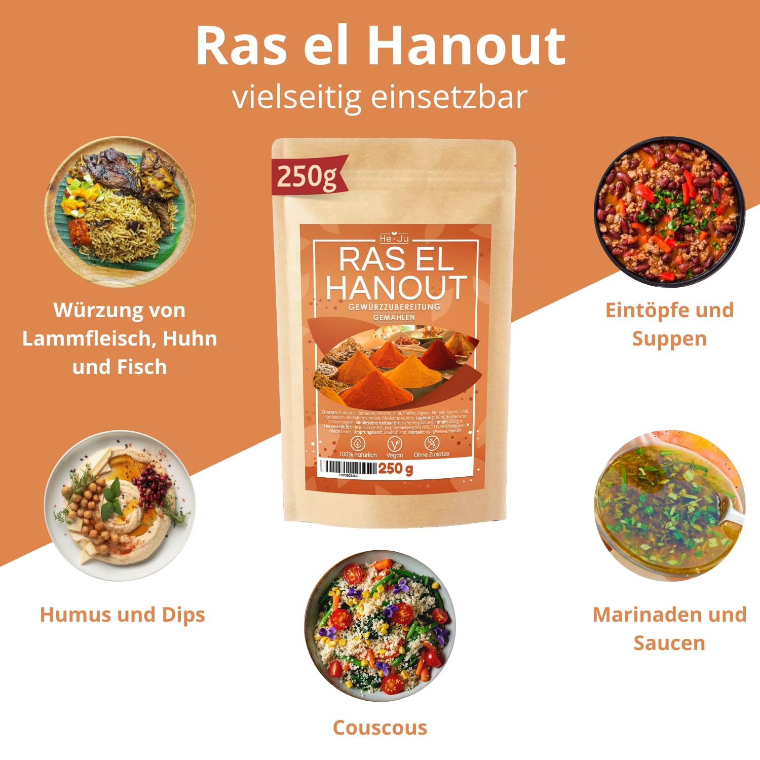 He-Ju Ras el Hanout Gewürz-Mischung 250 g
