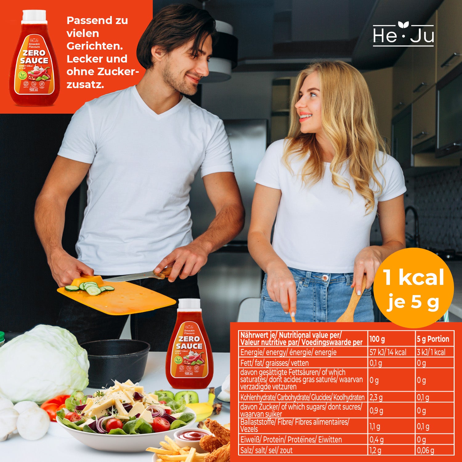 He-Ju Zero Sauce Sweet Chili 1x 425ml Light Sauce